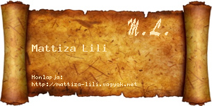 Mattiza Lili névjegykártya
